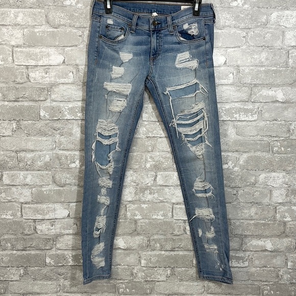 Rag & Bone The Dre distressed & patched jean in Brigade - Picture 1 of 7